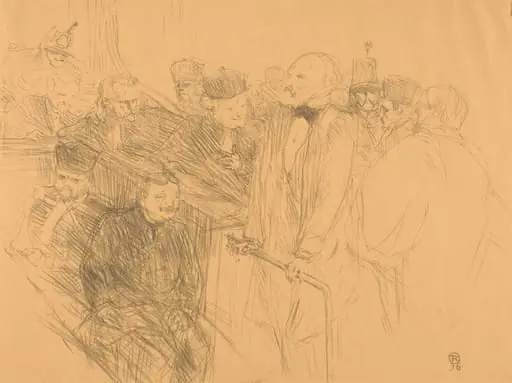 Ribot Deposition (Déposition Ribot), by Henri de Toulouse-Lautrec
