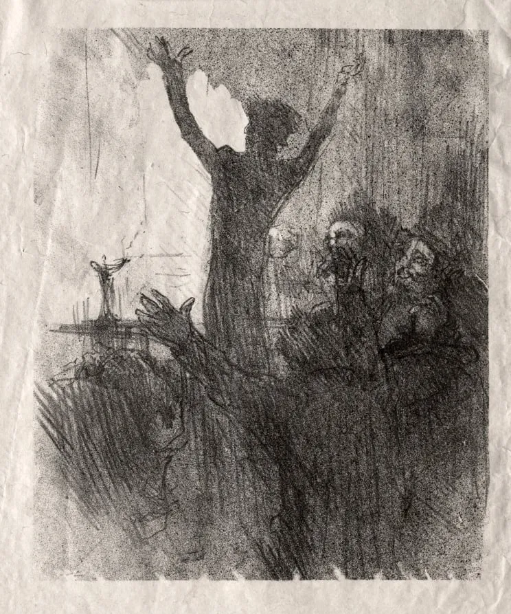 Schlomé Fuss à la Synagogue, by Henri de Toulouse-Lautrec, 1897
