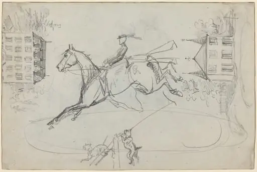 Sheet of Sketches, by Henri de Toulouse-Lautrec