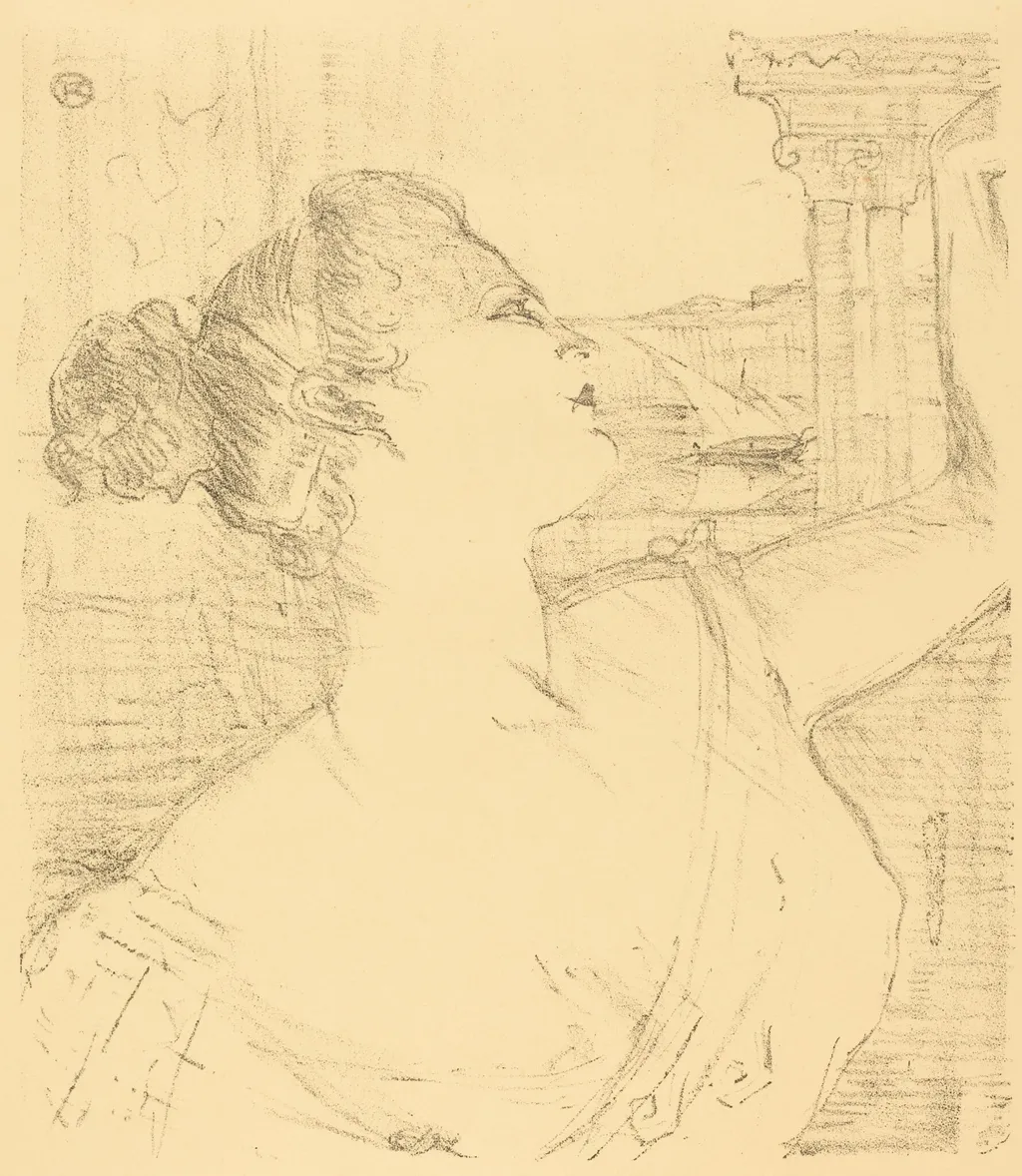 Subra of the Opera? (Subra, de l'opéra?), by Henri de Toulouse-Lautrec, ink, 1896