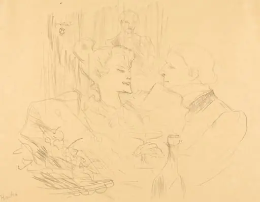Supper in London (Souper à Londres), by Henri de Toulouse-Lautrec