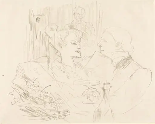 Supper in London (Souper à Londres), by Henri de Toulouse-Lautrec