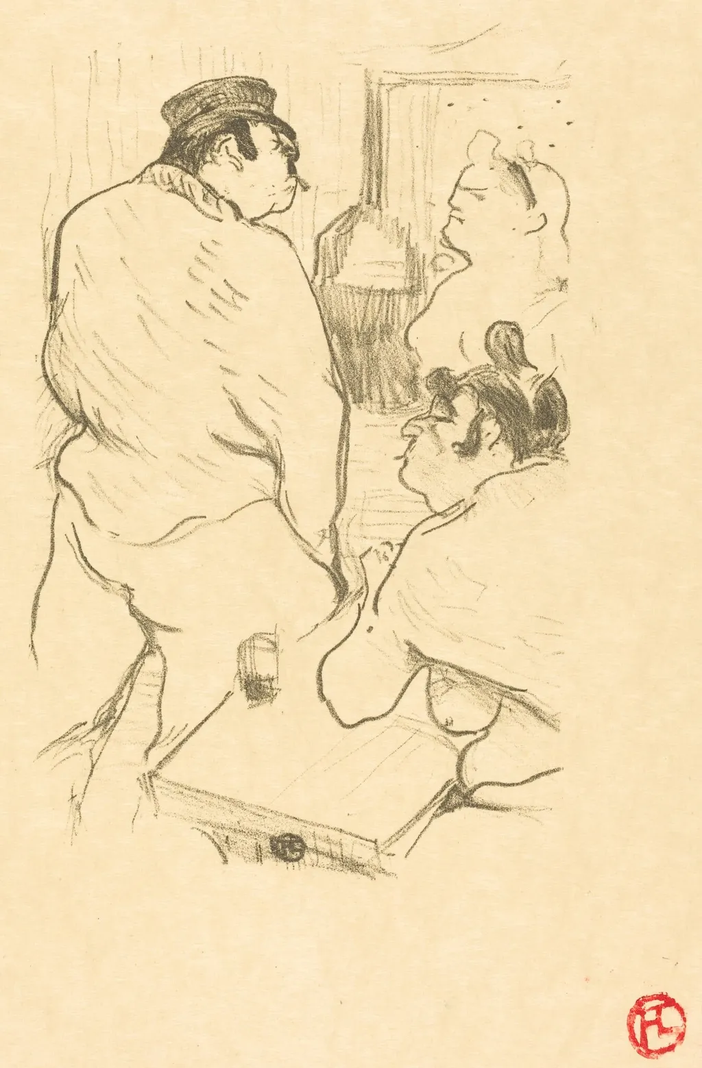 Terror of Grenelle (La terreur de Grenelle), by Henri de Toulouse-Lautrec, ink, 1894