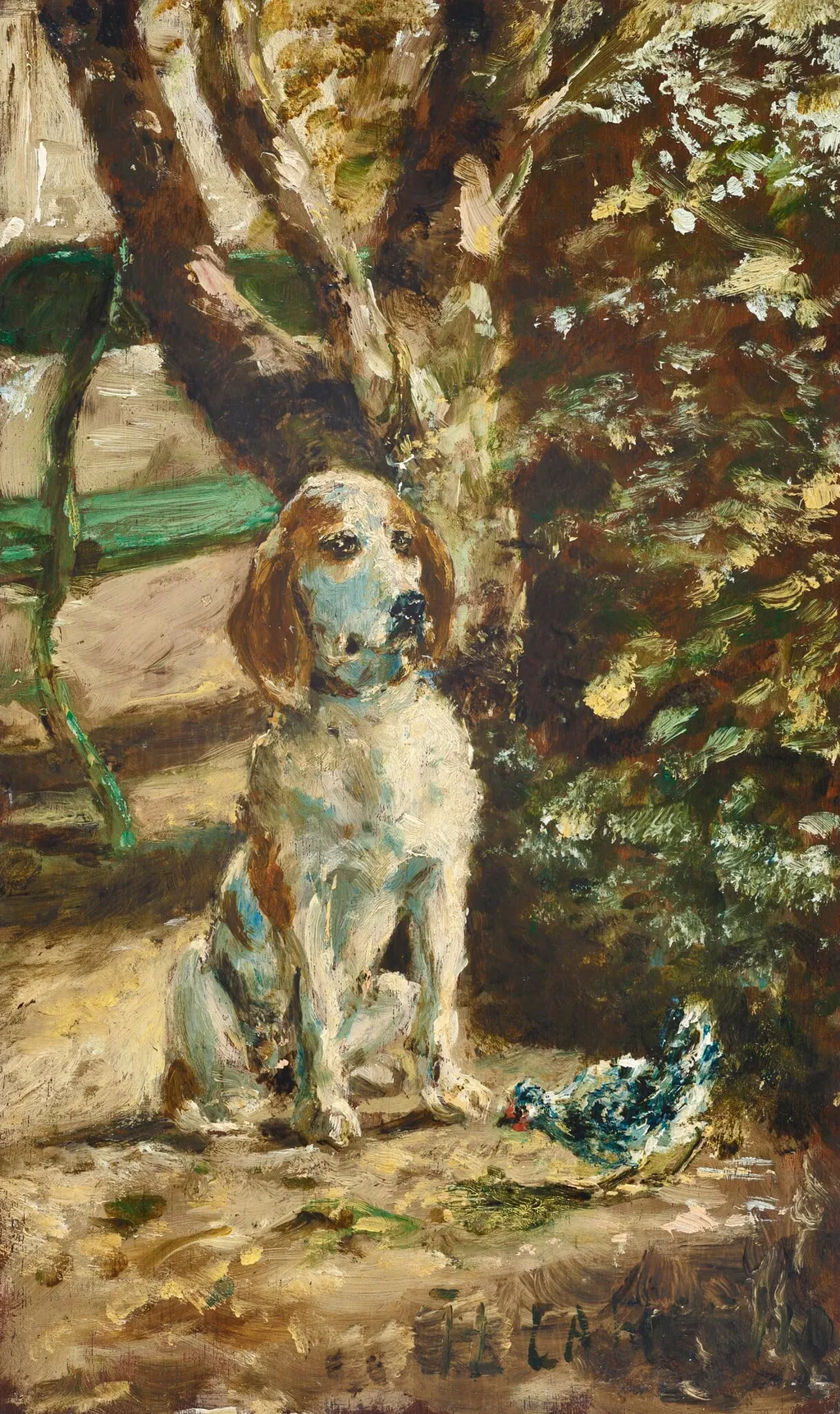 The Artist's Dog Flèche, by Henri de Toulouse-Lautrec, oil, 1881