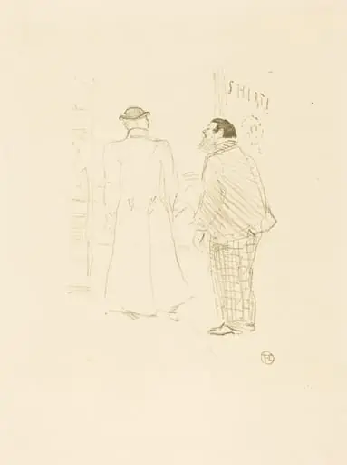 The First Vendor of Jourdan and Brown (Le premier vendeur de Jourdan et Brown), by Henri de Toulouse-Lautrec