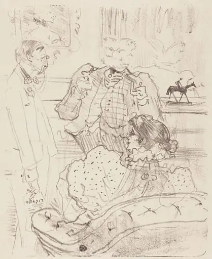 The Forfeit (La gage), by Henri de Toulouse-Lautrec