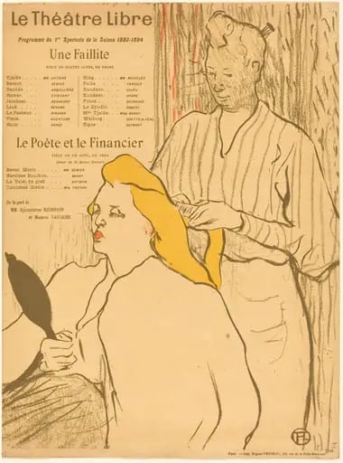 The Hairdresser - Program for the Theatre-Libre (Le coiffeur - Programme du Théatre-Libre), by Henri de Toulouse-Lautrec