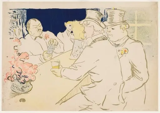 The Irish and American Bar, Rue Royale, by Henri de Toulouse-Lautrec