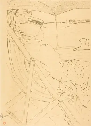 The Passenger from Cabin 54 - Sailing in a Yacht (La passagère du 54 - Promenade en yacht), by Henri de Toulouse-Lautrec, 1896