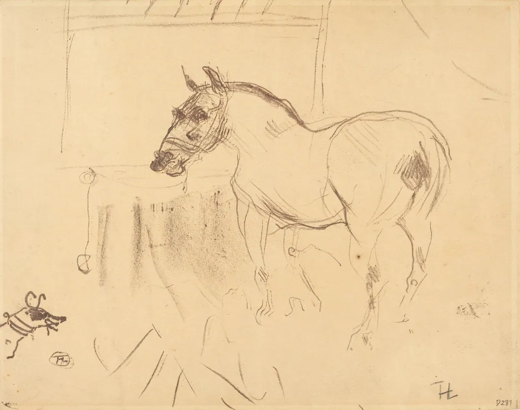 The Small Pony from Calmese (Le petit poney de Calmèse), by Henri de Toulouse-Lautrec, ink, 1899