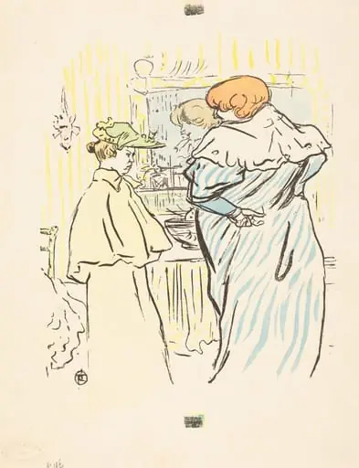 Two Women before a Mirror, by Henri de Toulouse-Lautrec