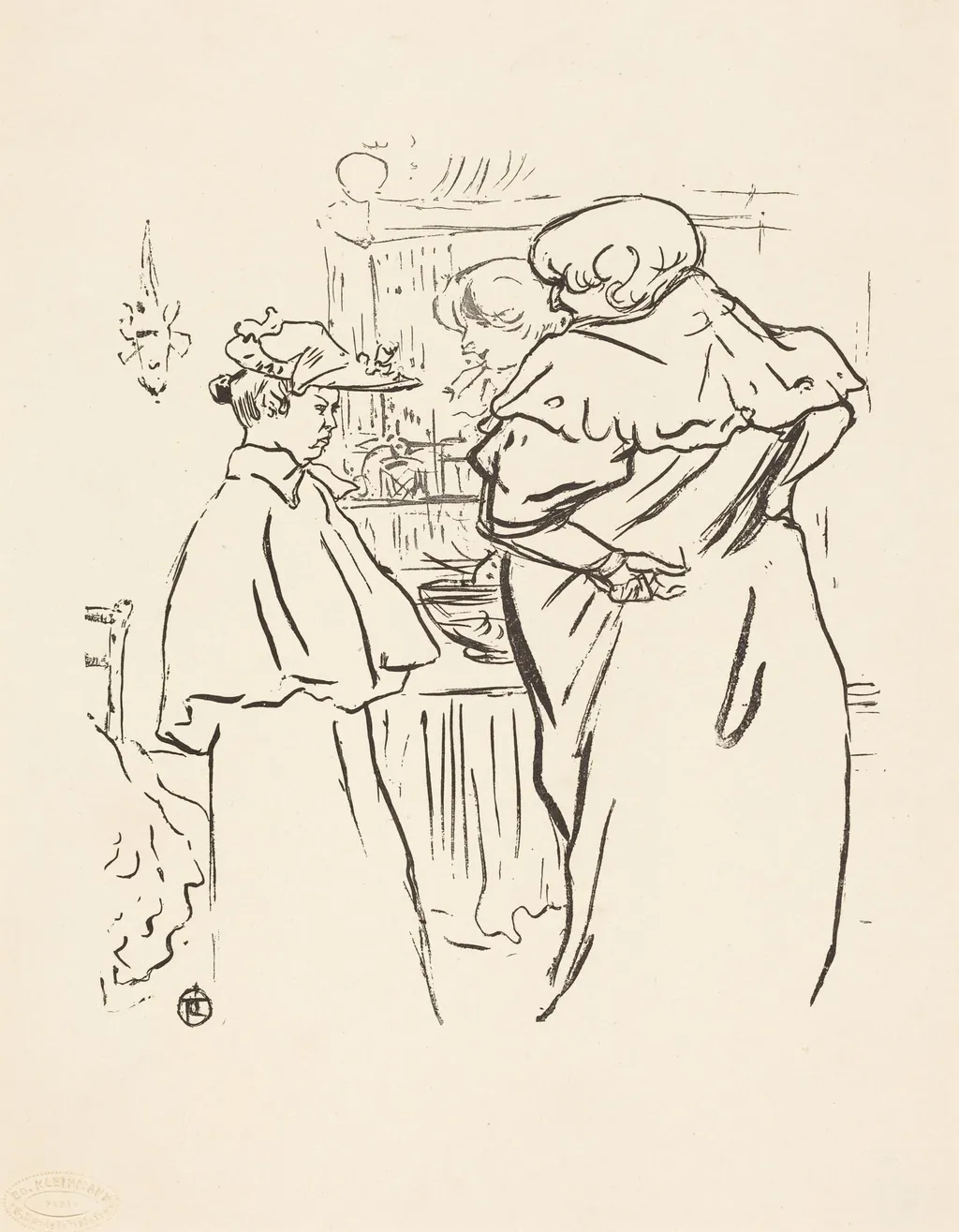 Two Women before a Mirror, by Henri de Toulouse-Lautrec, 1882