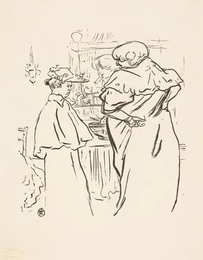 Two Women before a Mirror, by Henri de Toulouse-Lautrec