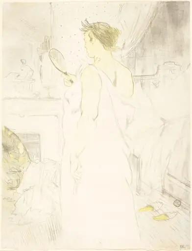 Woman at the Mirror (Femme à glace), by Henri de Toulouse-Lautrec