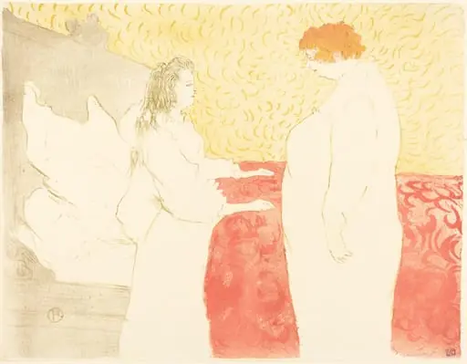 Woman in Bed, Profile (Femme au lit, profil), by Henri de Toulouse-Lautrec