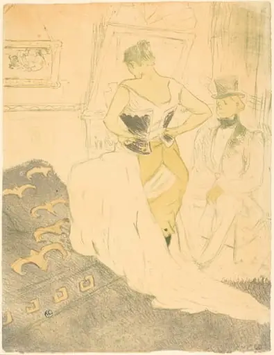 Woman in Corset (Femme en corset), by Henri de Toulouse-Lautrec