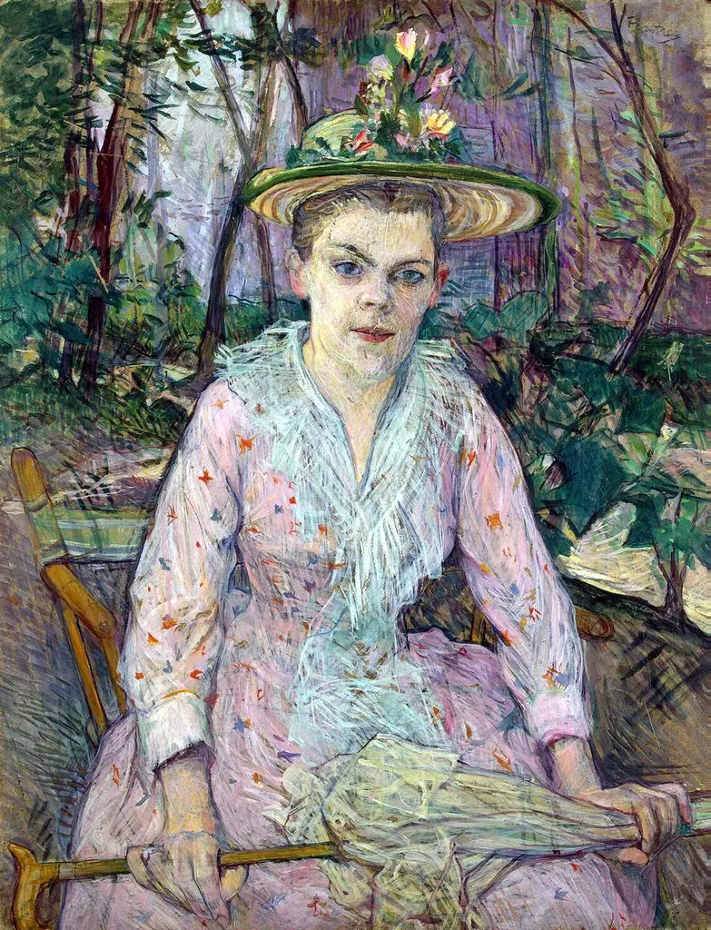 Woman with a parasol, by Henri de Toulouse-Lautrec