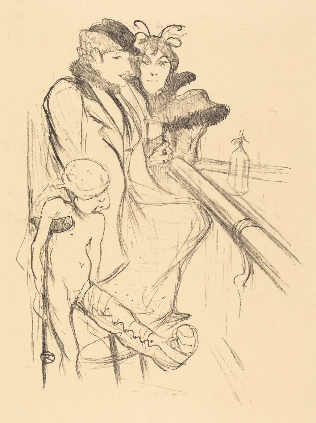 Wounded Eros (Eros vanné), by Henri de Toulouse-Lautrec, ink, 1894
