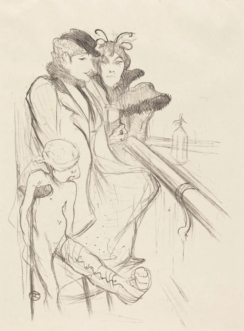 Wounded Eros (Eros vanné), by Henri de Toulouse-Lautrec, ink, 1894