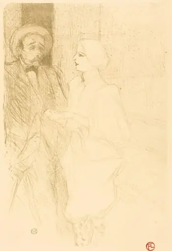 Yahne and Mayer in "L'age difficile" (Yahne et Mayer dans "L'age difficile"), by Henri de Toulouse-Lautrec