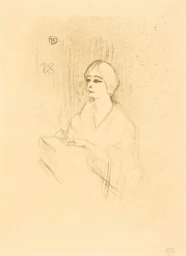 Yahne in His Box (Yahne dans sa loge), by Henri de Toulouse-Lautrec
