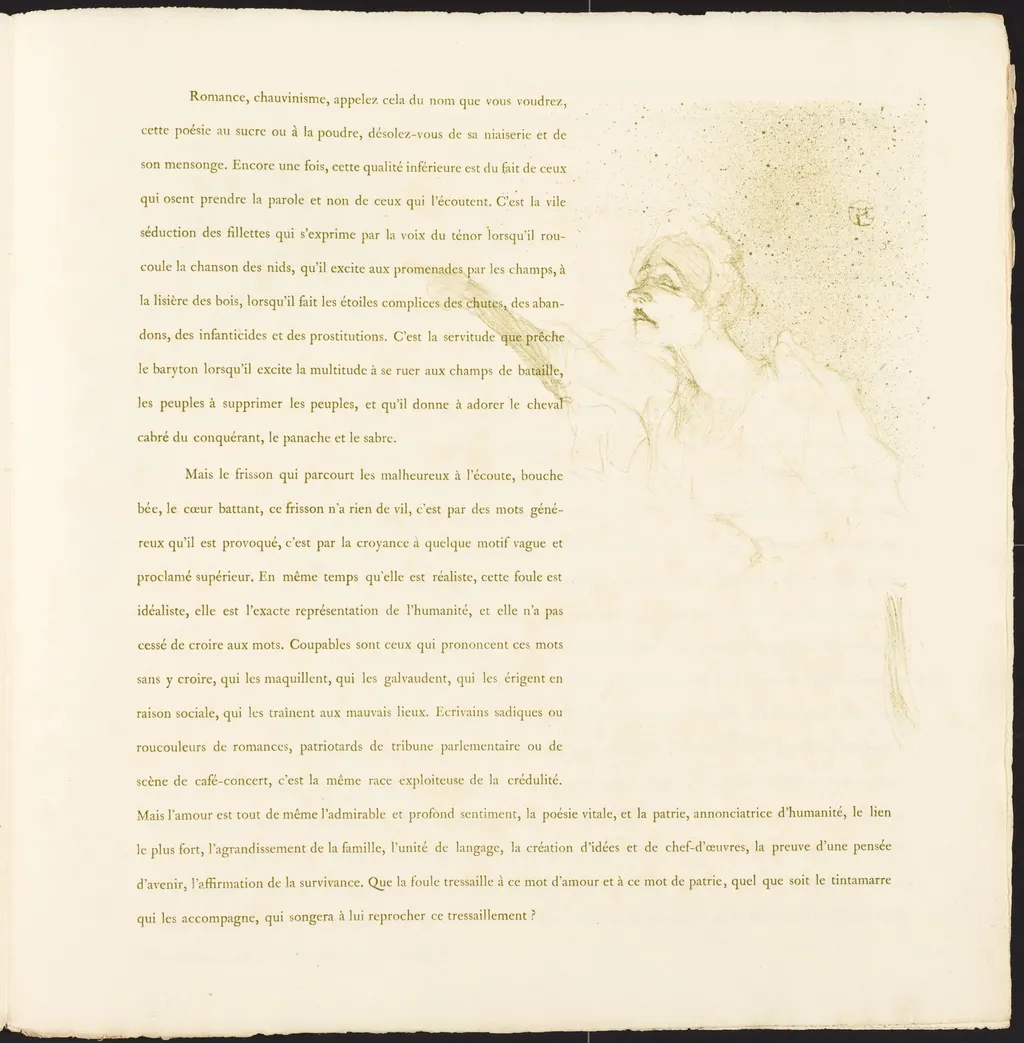 Yvette Guilbert, by Henri de Toulouse-Lautrec, ink, 1894