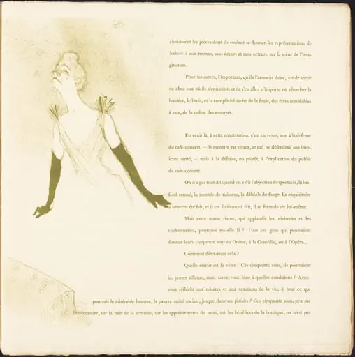 Yvette Guilbert, by Henri de Toulouse-Lautrec