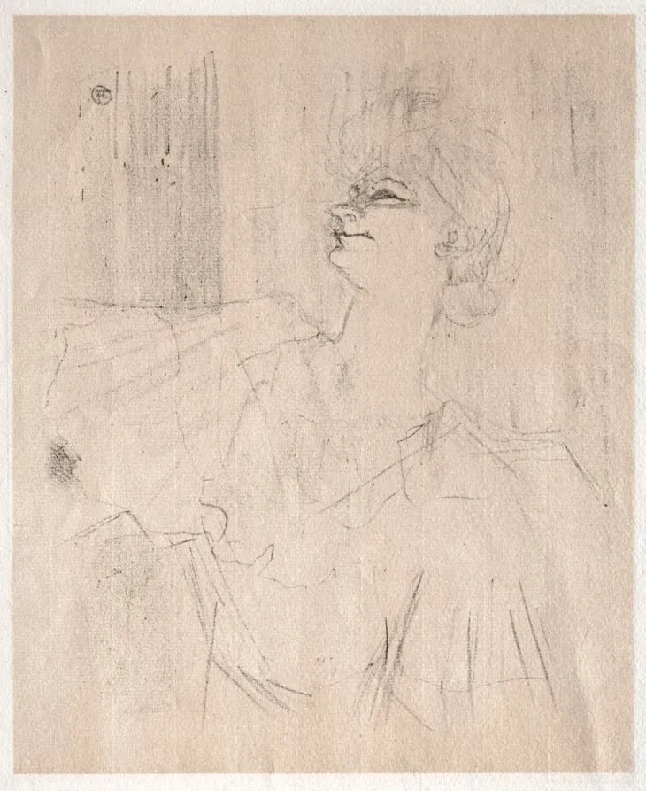 Yvette Guilbert: à Ménilmontant, de Bruant, by Henri de Toulouse-Lautrec, 1898