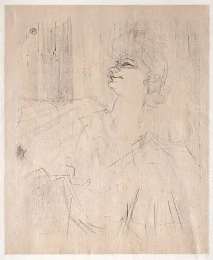 Yvette Guilbert:  à Ménilmontant, de Bruant, by Henri de Toulouse-Lautrec