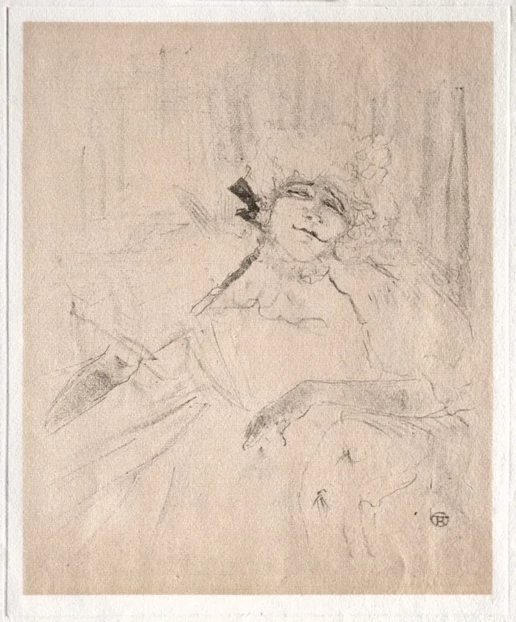 Yvette Guilbert: Chanson Ancienne, by Henri de Toulouse-Lautrec, 1898