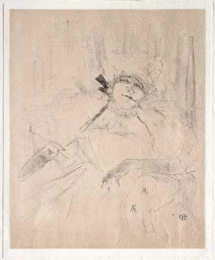Yvette Guilbert:  Chanson Ancienne, by Henri de Toulouse-Lautrec