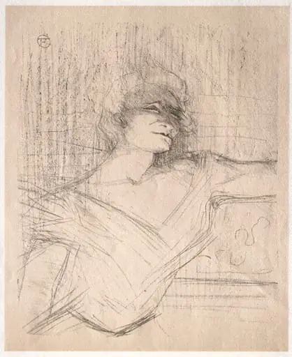 Yvette Guilbert: Dans la glu, by Henri de Toulouse-Lautrec