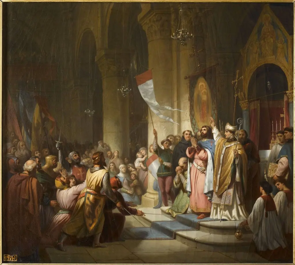Election of Boniface of Montferrat as leader of the Fourth Crusade., by Henri Decaisne