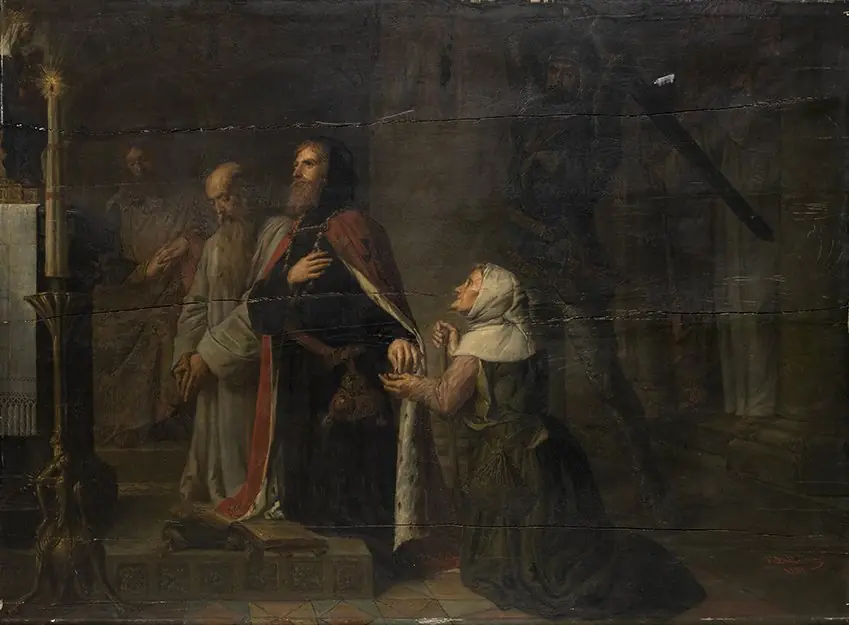 De dood van Karel de Goede, by Henri Dobbelaere