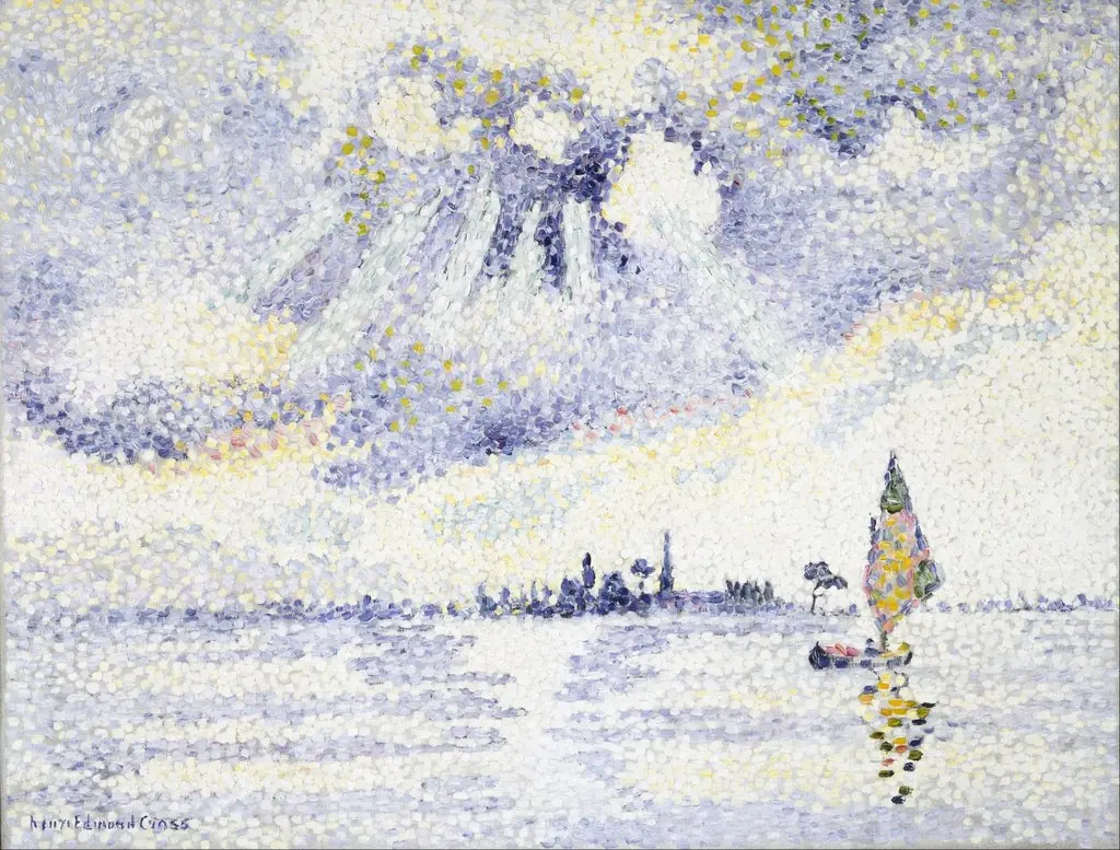 Sunset on the Lagoon, Venice, by Henri Edmond Cross