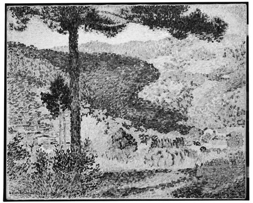 Valley with Fir (Shade on the Mountain), by Henri Edmond Cross