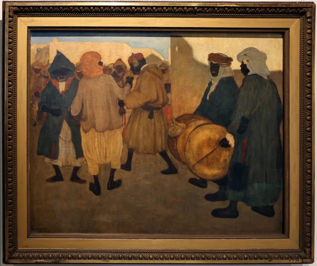 De aankondiging van het negerfeest te Blida, by Henri Evenepoel, oil