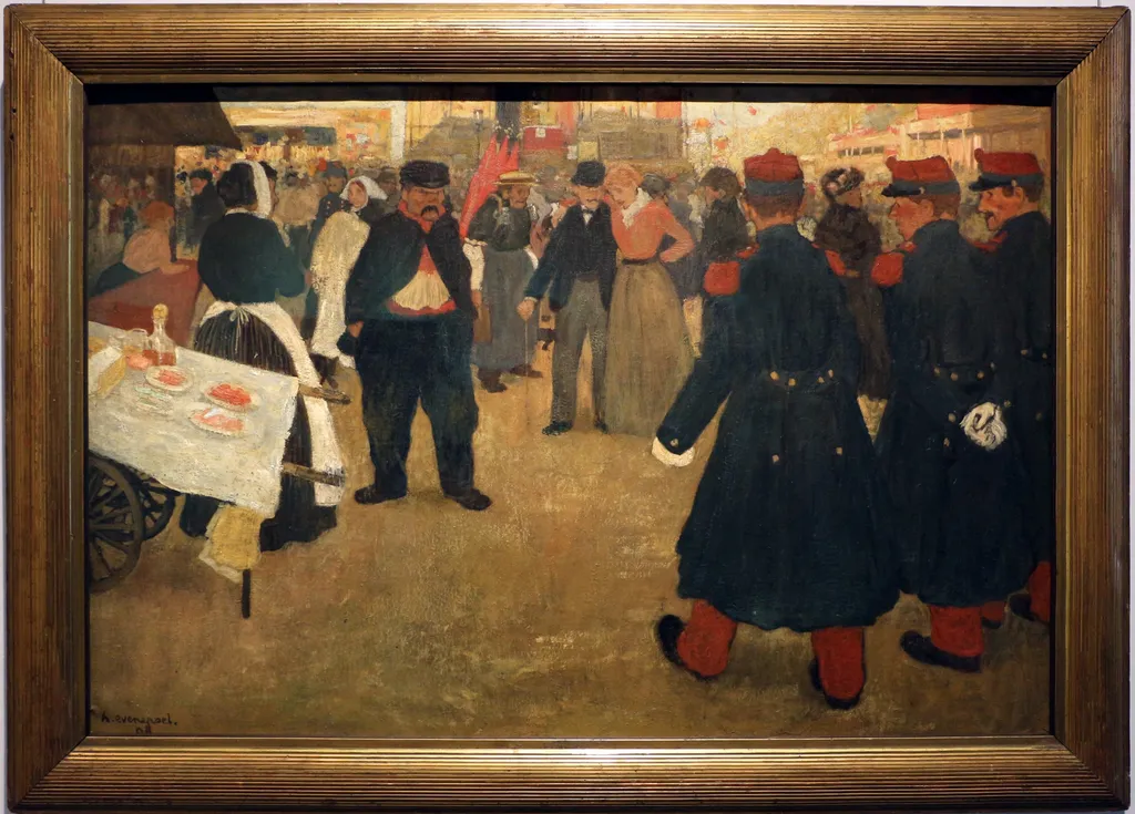 Festivities at Les Invalides, by Henri Evenepoel, oil