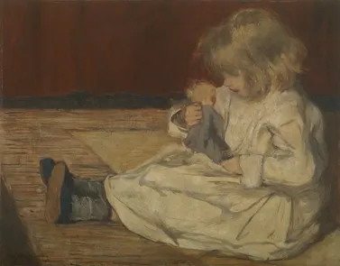 Henriette met pop, by Henri Evenepoel, oil, 1898