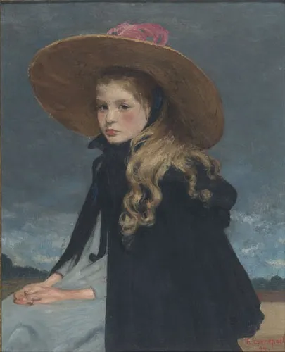 Henriette with large hat, by Henri Evenepoel, oil