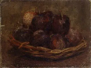 A Basket of Plums, by Henri Fantin-Latour, 1869