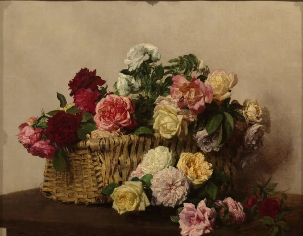 A Basket of Roses, by Henri Fantin-Latour
