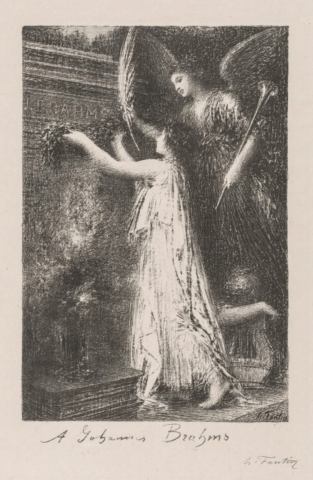 À Johannes Brahms, by Henri Fantin-Latour, 1900
