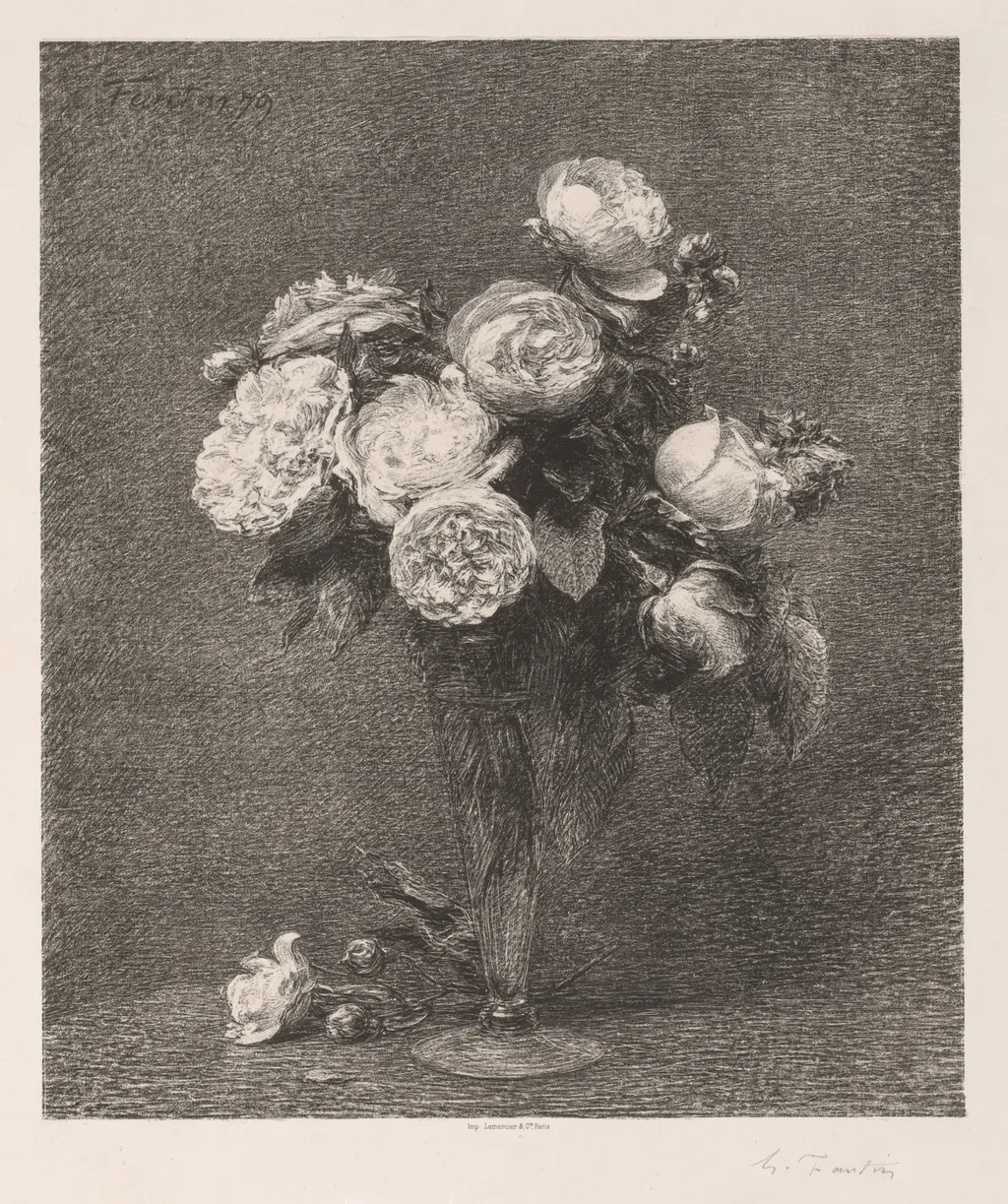 Bouquet of Roses, by Henri Fantin-Latour, 1879