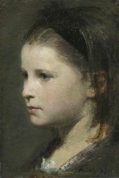 Head of a young girl, by Henri Fantin-Latour
