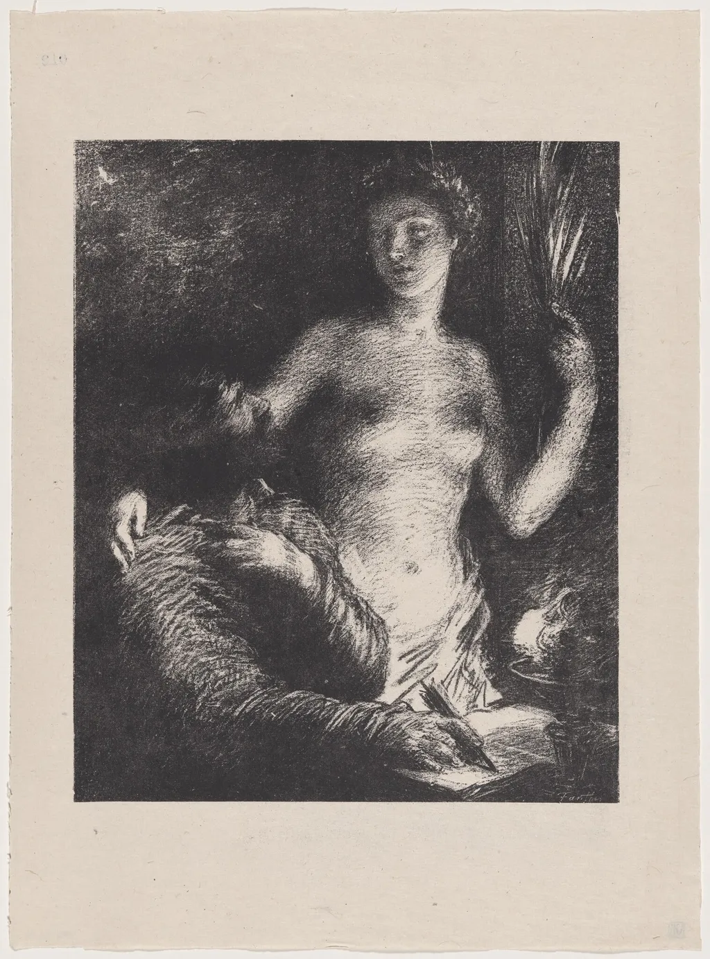 Inspiration, by Henri Fantin-Latour, ink, 1895