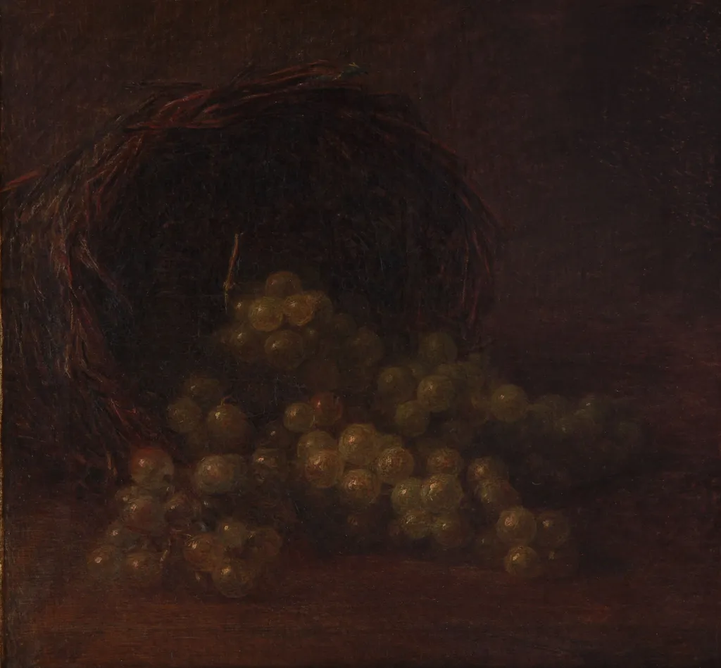 Le panier de raisin (Uvas), by Henri Fantin-Latour, oil, 1880