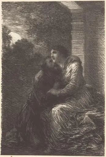 Love Scene from Act III of "Lohengrin", by Henri Fantin-Latour