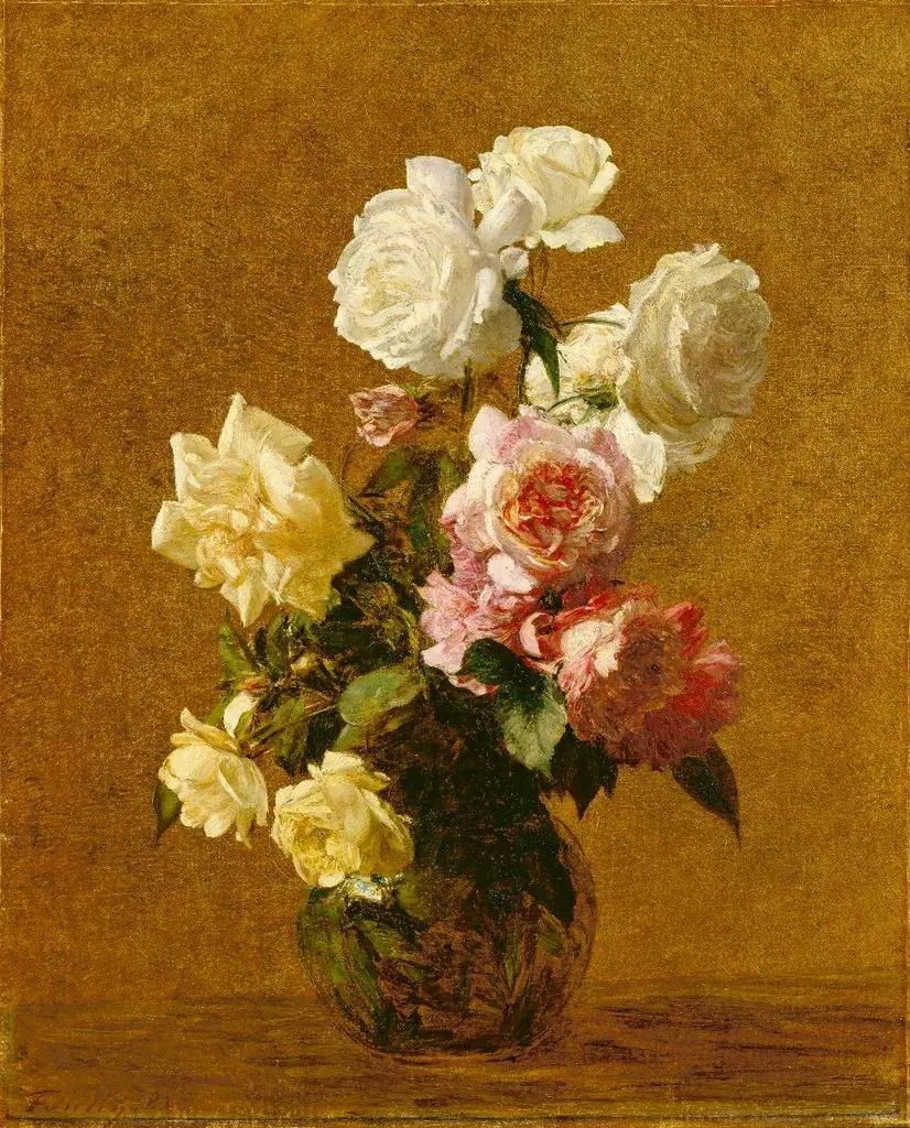 Roses, by Henri Fantin-Latour