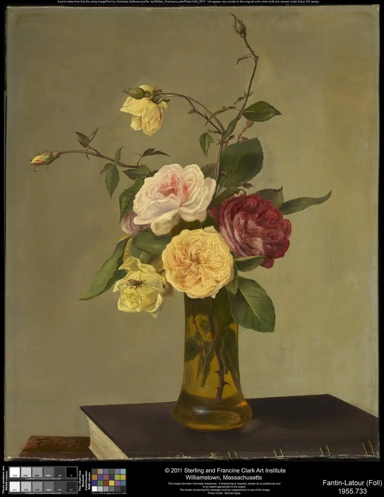 Roses in a Vase, by Henri Fantin-Latour